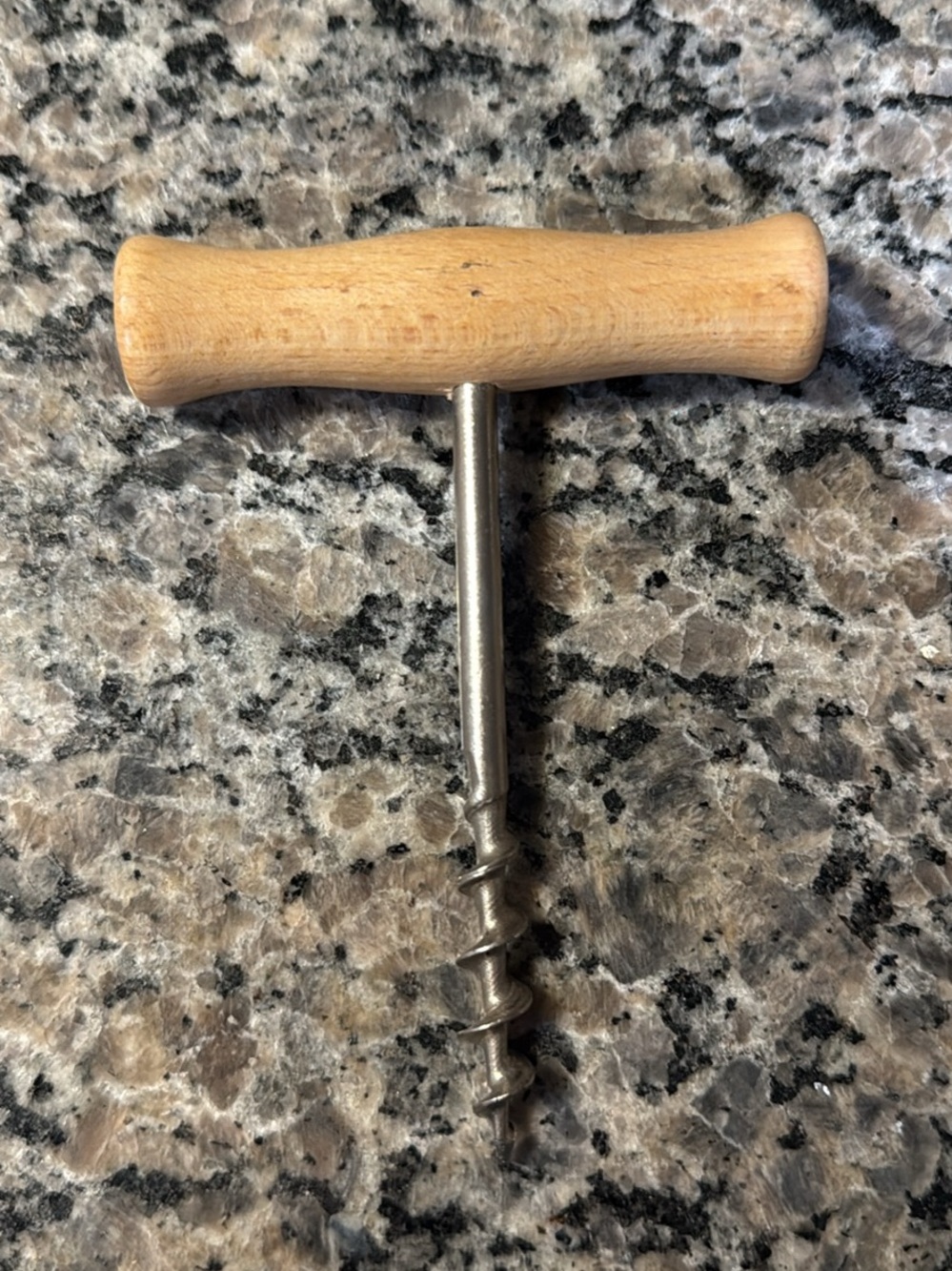 Classic Wooden-Handle Corkscrew - Natural Wood